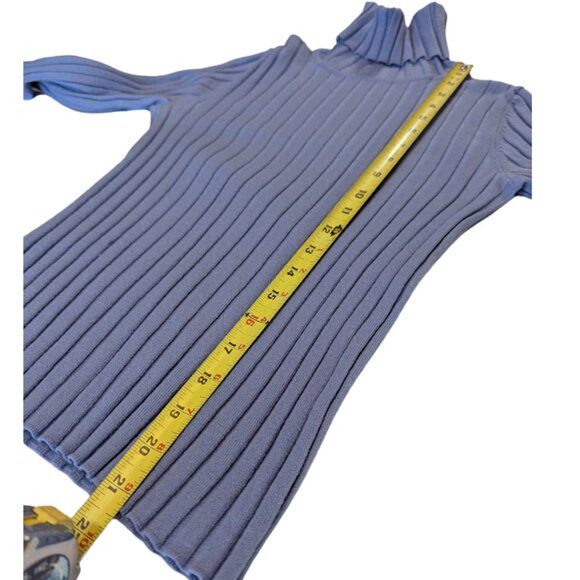 Ann Taylor Italian Merino Wool Ribbed Turtleneck Sweater Women’s XS – Lavender - Picture 8 of 9